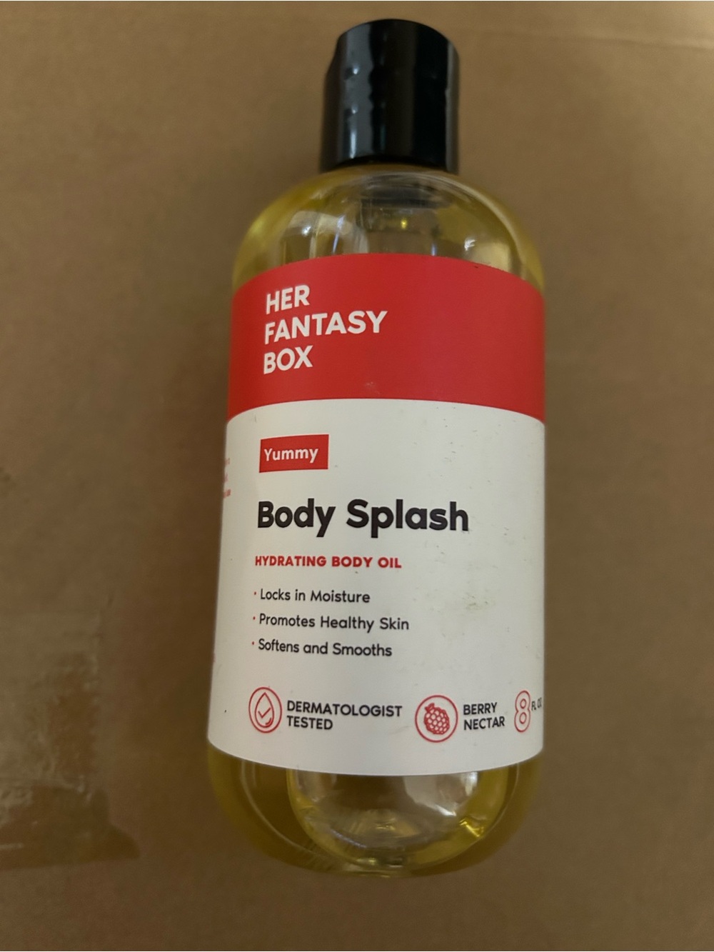 Her Fantasy Box- Yummy Body Splash Hydrating Body Oil - Yellow